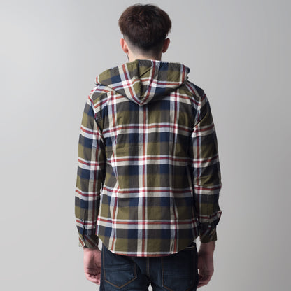 Benhill Hoodie Flannel Kotak Hijau 60-11738