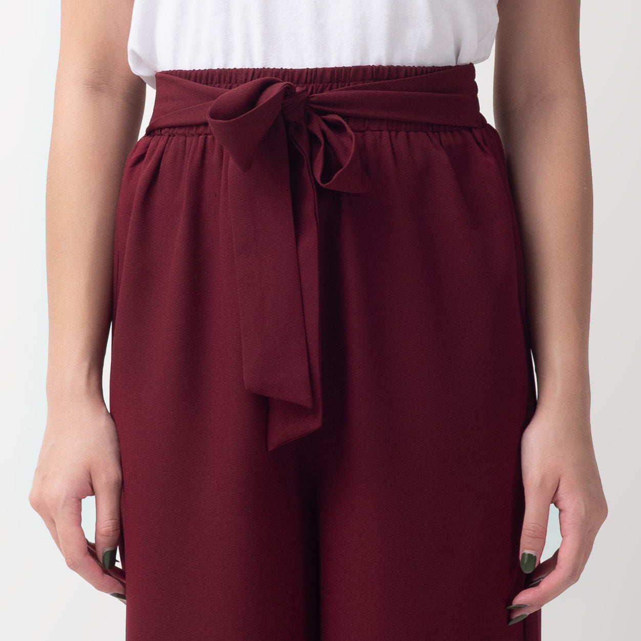 Benhill "MORAE" Celana Wanita Pinggang Karet Maroon 724-39F95