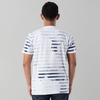 Benhill Kaos Grafis Full Print Katun 24s Combed Lengan Pendek Putih 389-59168