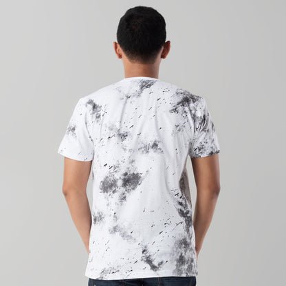 Benhill Kaos Grafis Full Print Katun 24s Combed Lengan Pendek Putih 395-59168