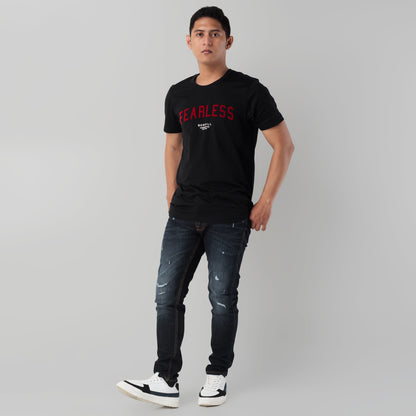 Benhill Kaos Grafis Katun 30s Combed Lengan Pendek Black 396-39268