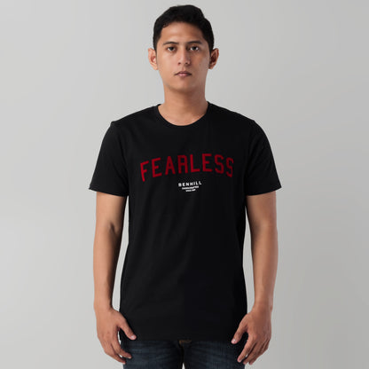 Benhill Kaos Grafis Katun 30s Combed Lengan Pendek Black 396-39268