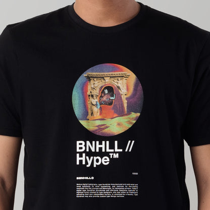 Benhill Kaos Grafis Katun 30s Combed Lengan Pendek Hitam 425-39268