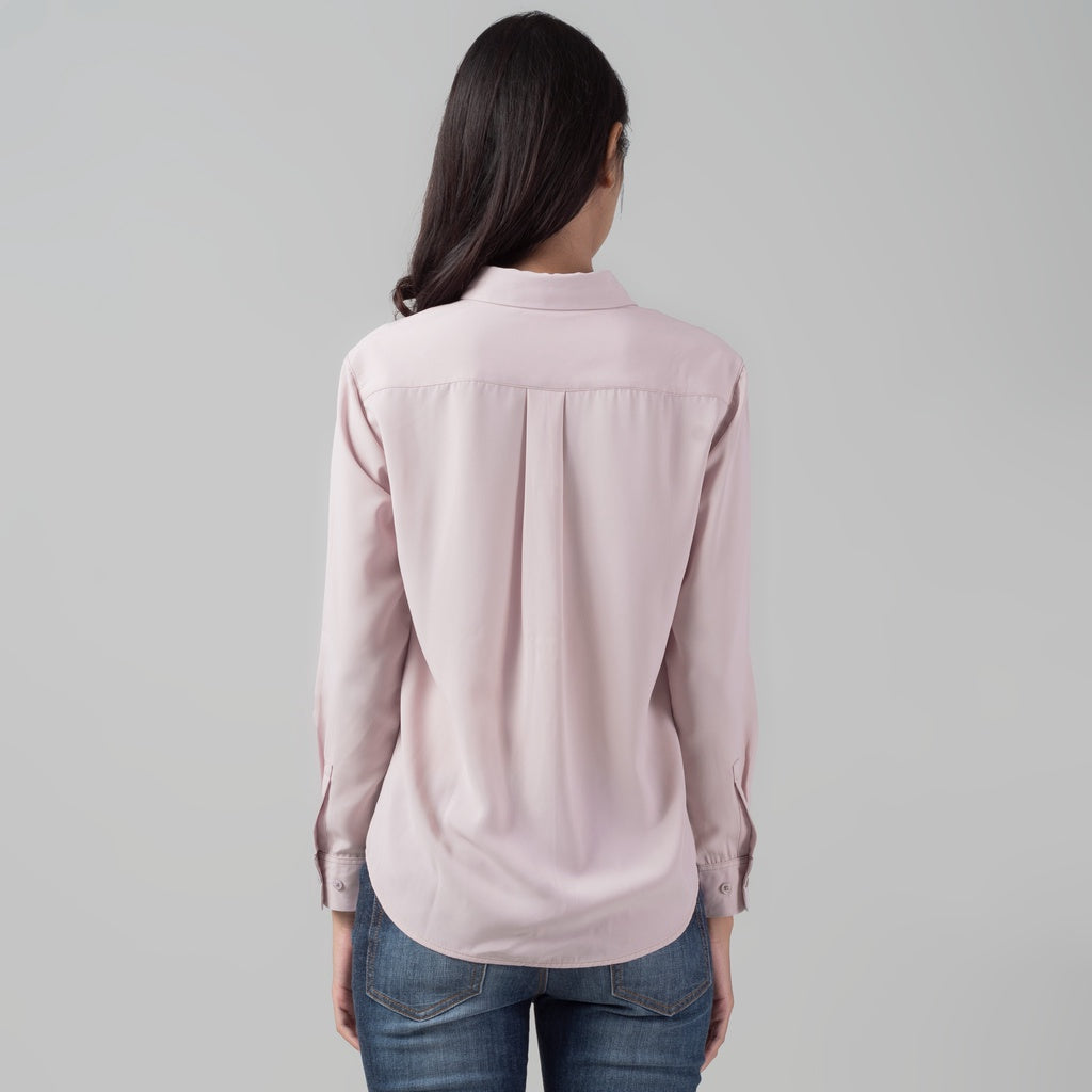 Benhill Kemeja Wanita " Mina" Tops Lengan Panjang Dusty Pink 999-29J0O