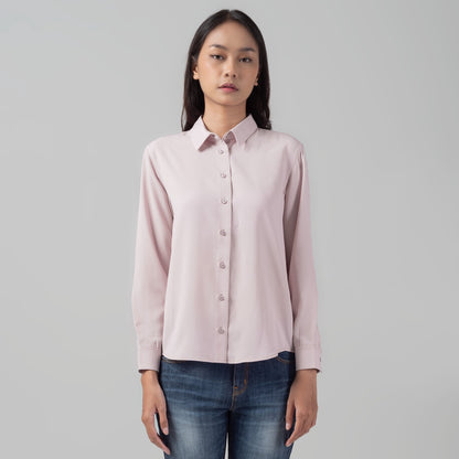 Benhill Kemeja Wanita " Mina" Tops Lengan Panjang Dusty Pink 999-29J0O
