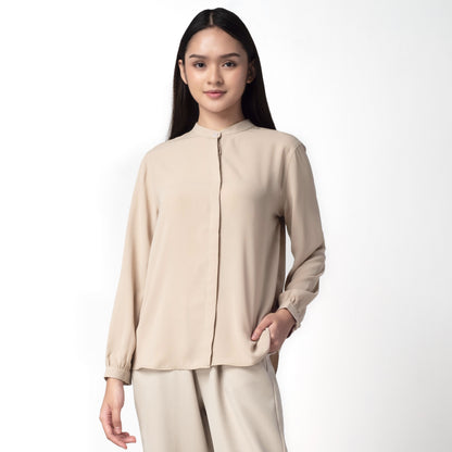 Benhill "Yena" Tops Kemeja Wanita Beige 238-39578