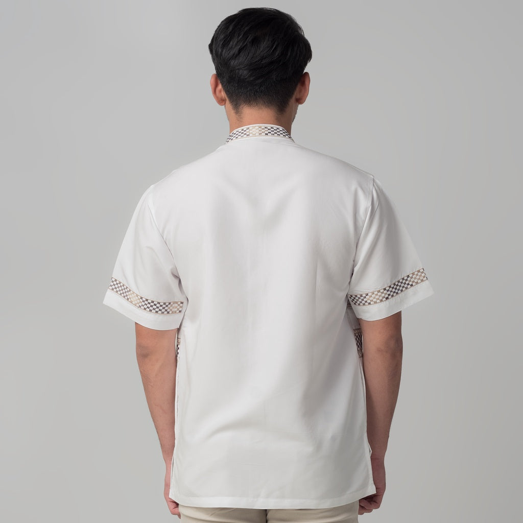 Benhill Taqwa Koko Bordir Pria Lengan Pendek Off White 2153-12108