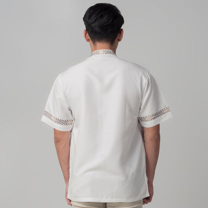 Benhill Taqwa Koko Bordir Pria Lengan Pendek Off White 2153-12108