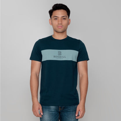 Benhill T-shirt Kaos Pria New Logo Collection Katun 24s Combed Pendek Navy A68-A69-29G68