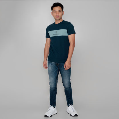 Benhill T-shirt Kaos Pria New Logo Collection Katun 24s Combed Pendek Navy A68-A69-29G68