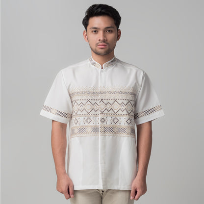 Benhill Taqwa Koko Bordir Pria Lengan Pendek Off White 2153-12108