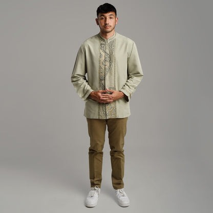 Benhill Taqwa Koko Bordir Pria Lengan Panjang Sage 2310-11-12-12707