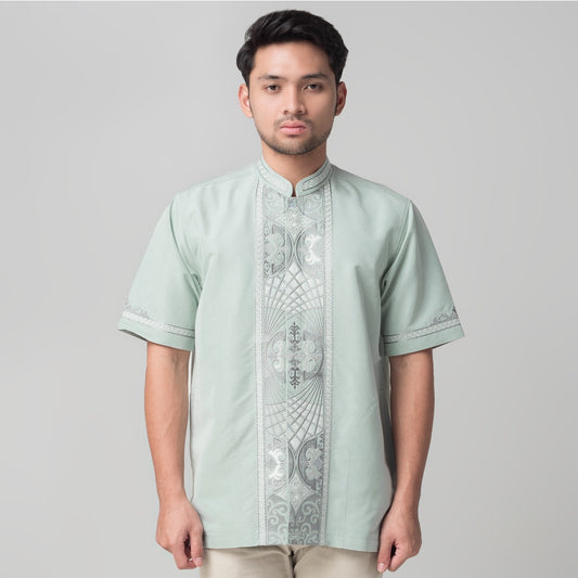 Benhill Taqwa Koko Bordir Pria Lengan Pendek Mint 2394-95-96-32708
