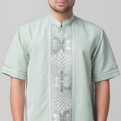 Benhill Taqwa Koko Bordir Pria Lengan Pendek Mint 2394-95-96-32708