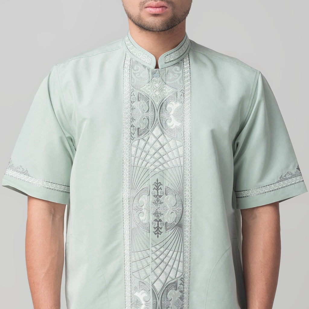 Benhill Taqwa Koko Bordir Pria Lengan Pendek Mint 2394-95-96-32708