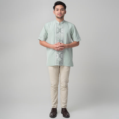 Benhill Taqwa Koko Bordir Pria Lengan Pendek Mint 2394-95-96-32708