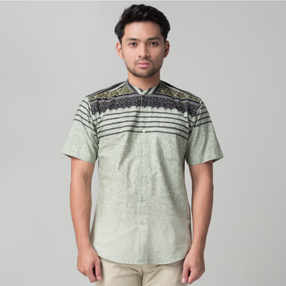Benhill Kemeja Koko Pria Cotton Printing Lengan Pendek Sage 50034-50035-50036-16710
