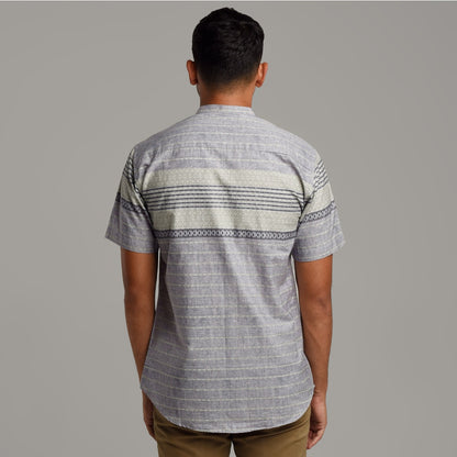 Benhill Kemeja Koko Pria Cotton Printing Lengan Pendek Blue-Lilac 29805-06-07-46610