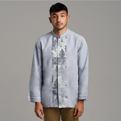 Benhill Taqwa Koko Bordir Pria Lengan Panjang Grey 2334-12607