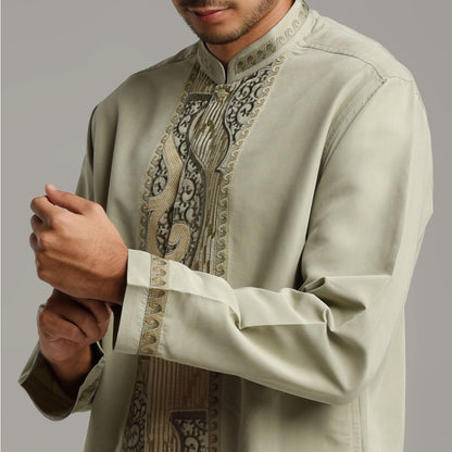 Benhill Taqwa Koko Bordir Pria Lengan Panjang Sage 2310-11-12-12707
