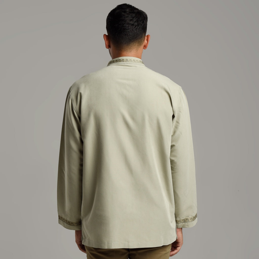 Benhill Taqwa Koko Bordir Pria Lengan Panjang Sage 2310-11-12-12707