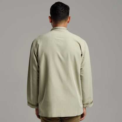 Benhill Taqwa Koko Bordir Pria Lengan Panjang Sage 2310-11-12-12707