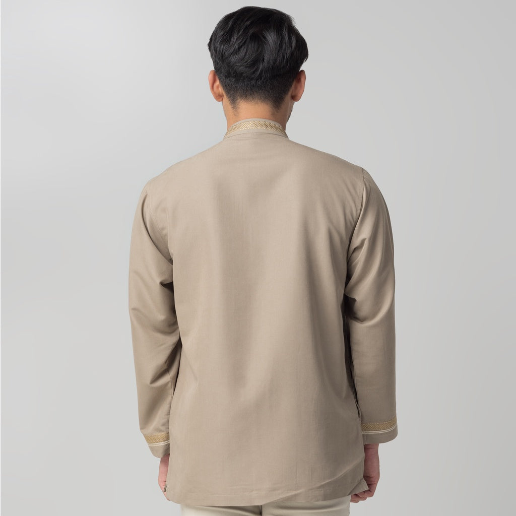 Benhill Taqwa Koko Bordir Pria Lengan Panjang Brown Grey 2273-74-75-32707