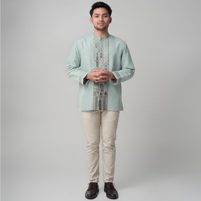 Benhill Taqwa Koko Bordir Pria Lengan Panjang Mint 2410-32707