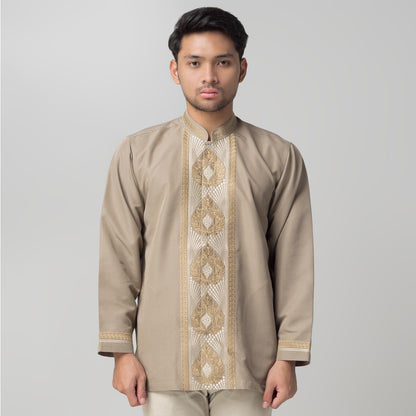 Benhill Taqwa Koko Bordir Pria Lengan Panjang Brown Grey 2273-74-75-32707