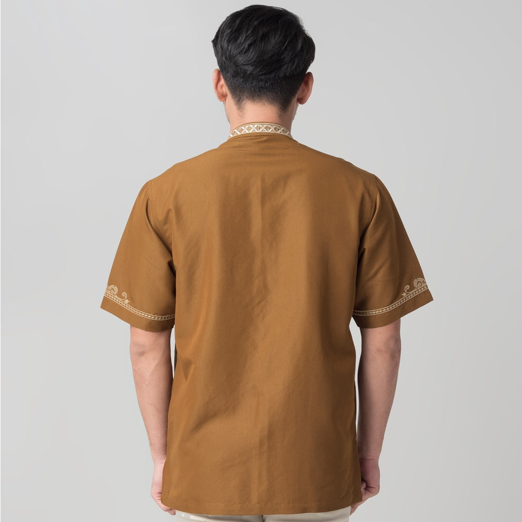 Benhill Taqwa Koko Bordir Pria Lengan Pendek Brown 2406-07-08-32508