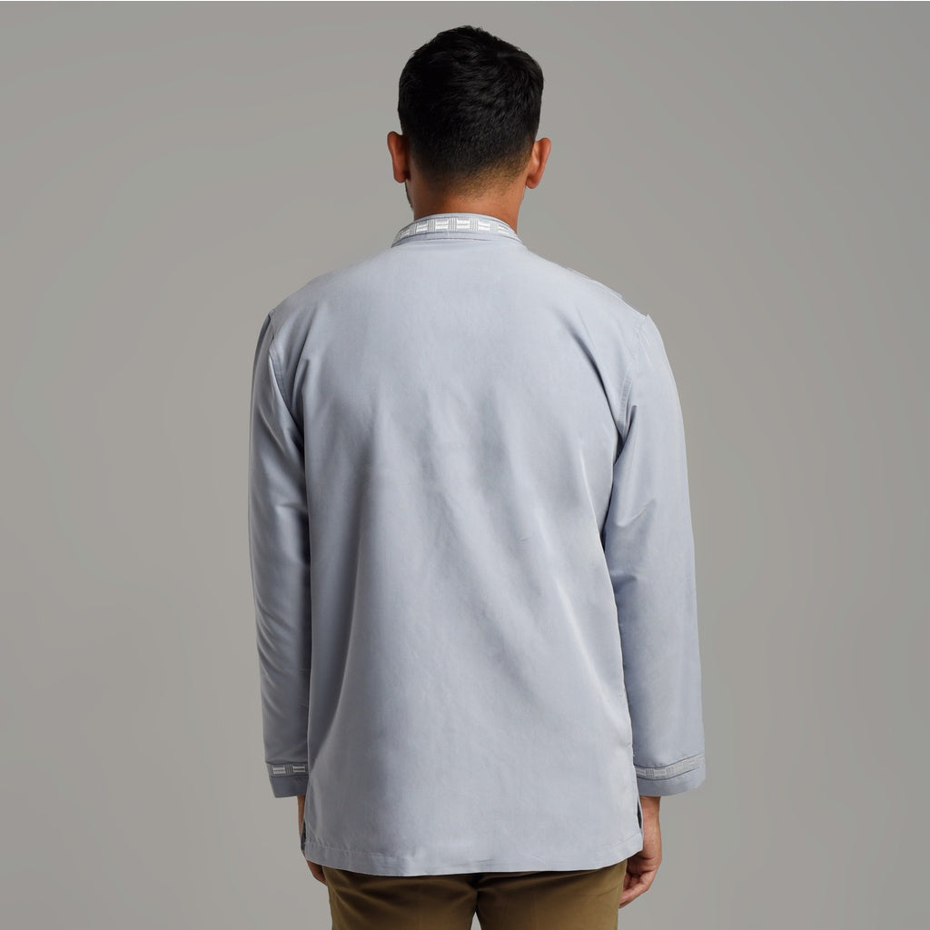 Benhill Taqwa Koko Bordir Pria Lengan Panjang Grey 2334-12607