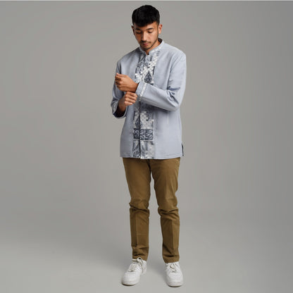 Benhill Taqwa Koko Bordir Pria Lengan Panjang Grey 2334-12607