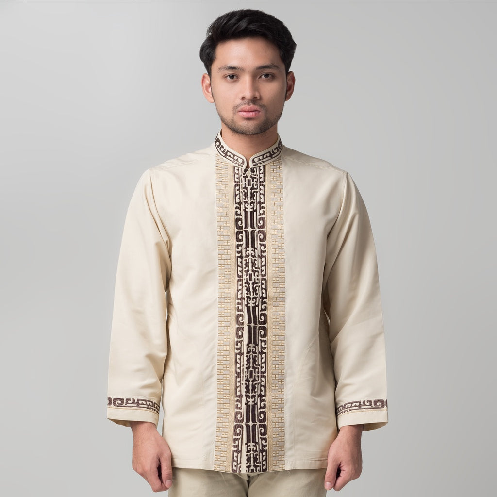 Benhill Taqwa Koko Bordir Pria Lengan Panjang Cream 2316-12907
