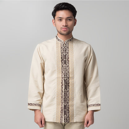 Benhill Taqwa Koko Bordir Pria Lengan Panjang Cream 2316-12907