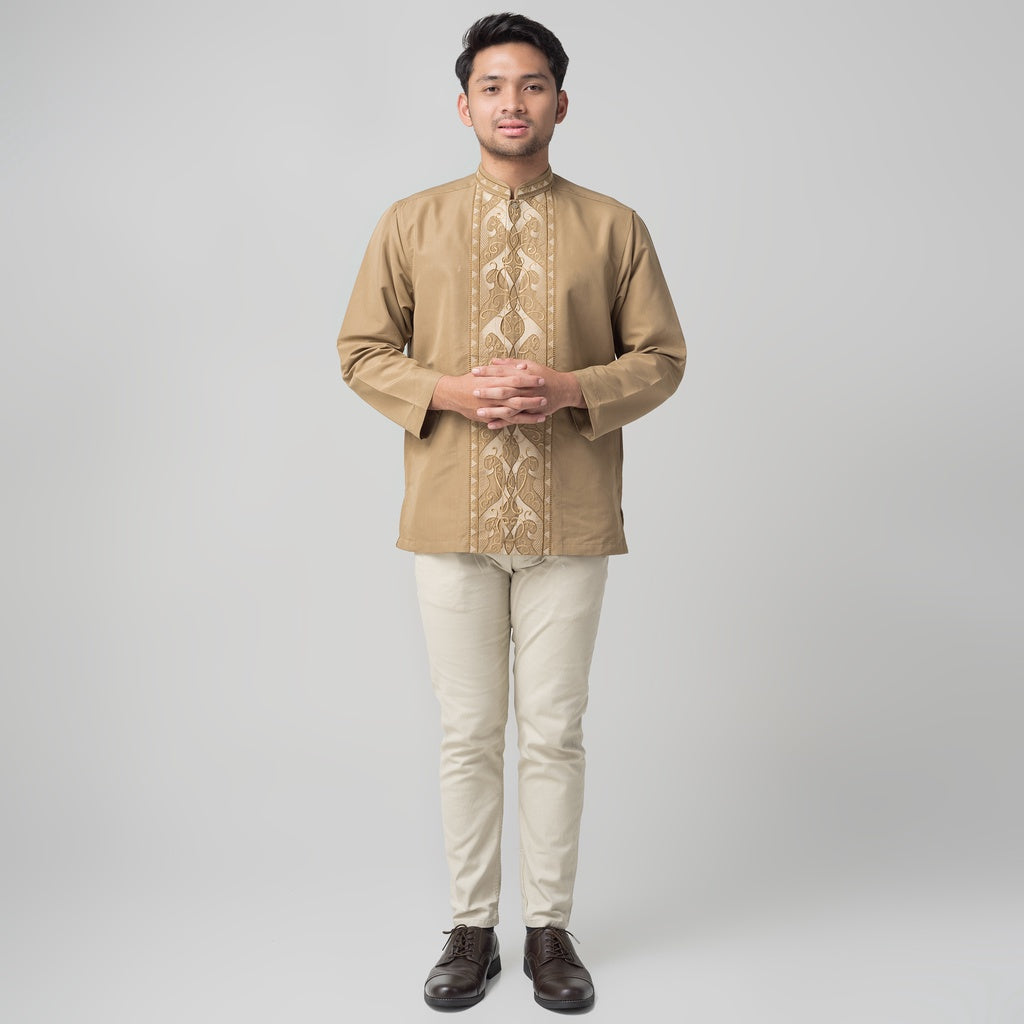 Benhill Taqwa Koko Bordir Pria Lengan Panjang Brown 2385-12507