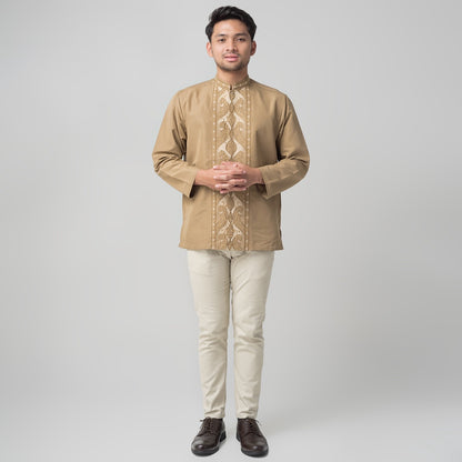 Benhill Taqwa Koko Bordir Pria Lengan Panjang Brown 2385-12507