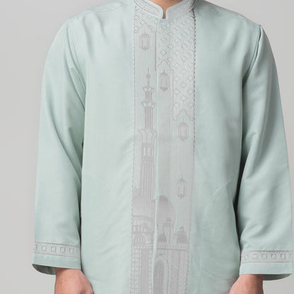 Benhill Taqwa Koko Bordir Pria Lengan Panjang Mint 2391A-2392A-2393A-32707