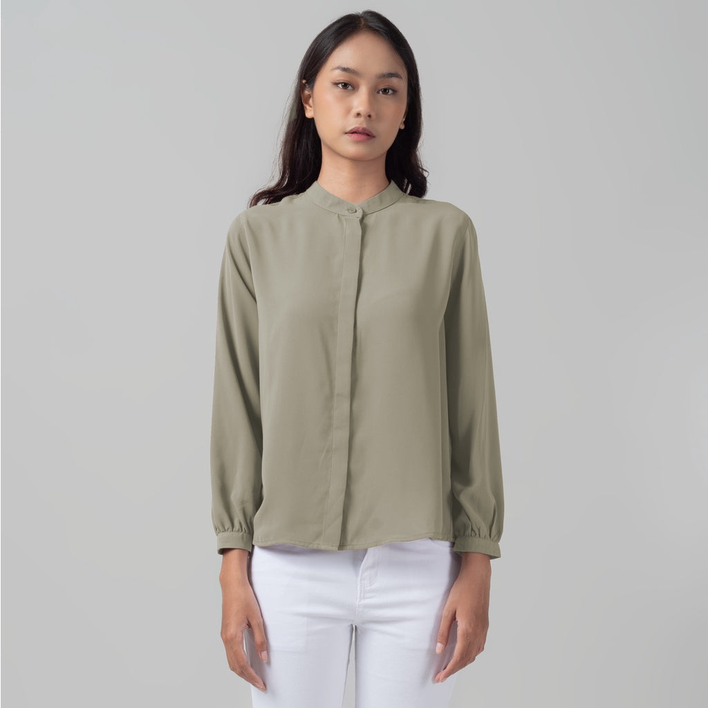 Benhill "Yena" Tops Kemeja Wanita Olive 922-29778