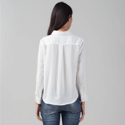 Benhill Kemeja Wanita " Mina" Tops Lengan Panjang White 996-2910O