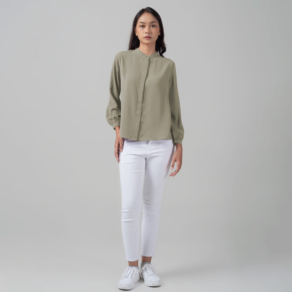 Benhill "Yena" Tops Kemeja Wanita Olive 922-29778