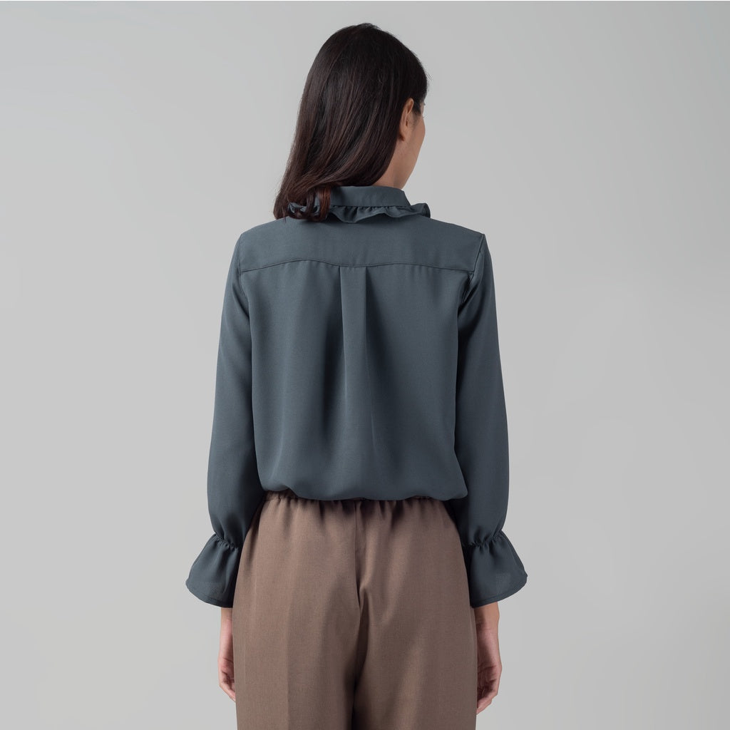 Benhill "Hyeon" Tops Kemeja Wanita Dark Grey 920-29688