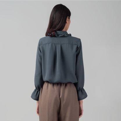 Benhill "Hyeon" Tops Kemeja Wanita Dark Grey 920-29688