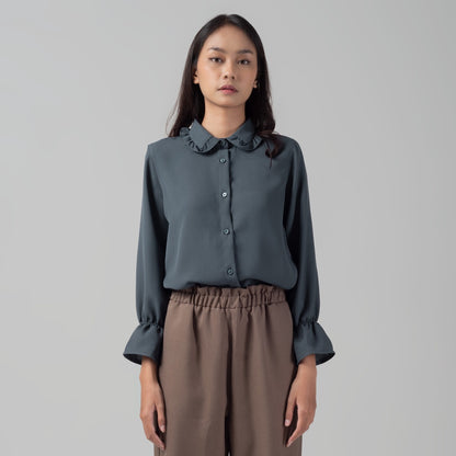 Benhill "Hyeon" Tops Kemeja Wanita Dark Grey 920-29688