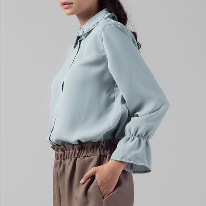 Benhill "Hyeon" Tops Kemeja Wanita Dusty Blue 919-29388