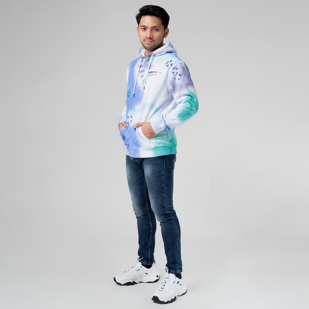 Benhill Sweat Hoodie Unisex Tie dye Biru 485-29150