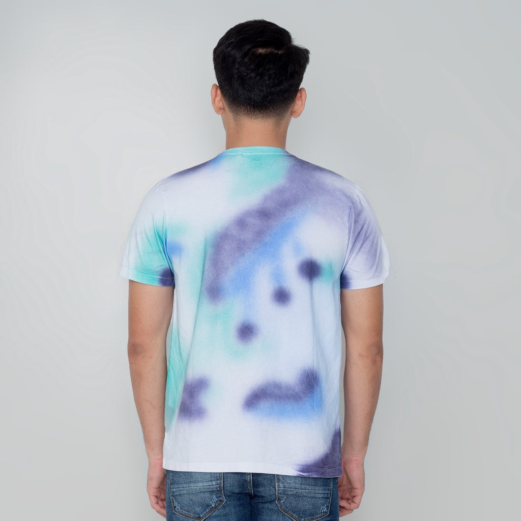 Benhill T-Shirt Tie dye Katun 30s Combed Lengan Pendek Biru 488-29168