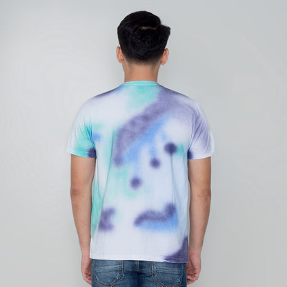 Benhill T-Shirt Tie dye Katun 30s Combed Lengan Pendek Biru 488-29168