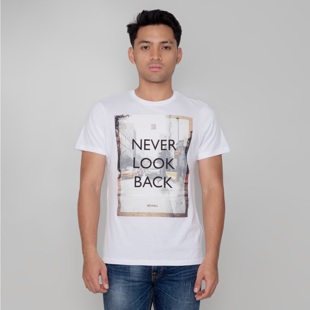 Benhill T-shirt New Logo Collection Katun 30s Combed Lengan Pendek Putih A02-A03-29168