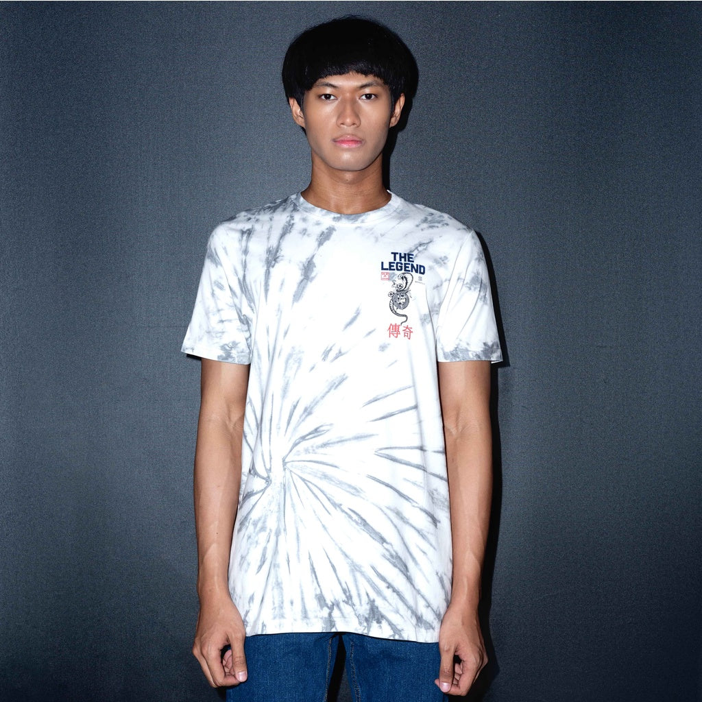 Benhill X Senikanji - T-Shirt Cotton 24s Combed Tiedye Pendek Putih 461-39168