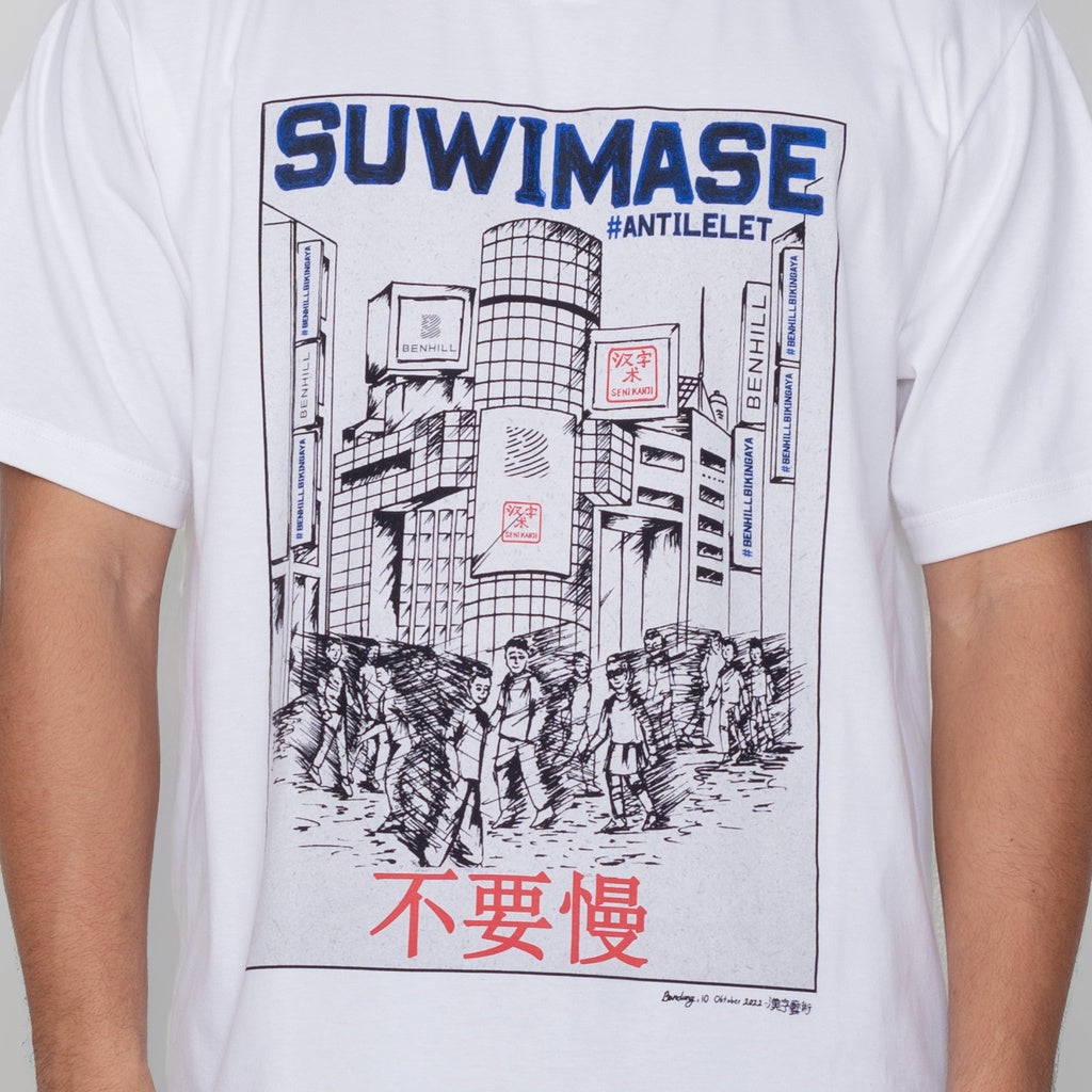 Benhill X Senikanji T-Shirt Oversize Fit Putih A54-29168